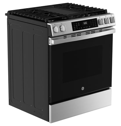 GE APPLIANCES GGS600AVFS GE(R) 30" Slide-In Front-Control Convection Gas Range with No Preheat Air Fry and EasyWash(TM) Oven Tray - GGS600AVFS-KT