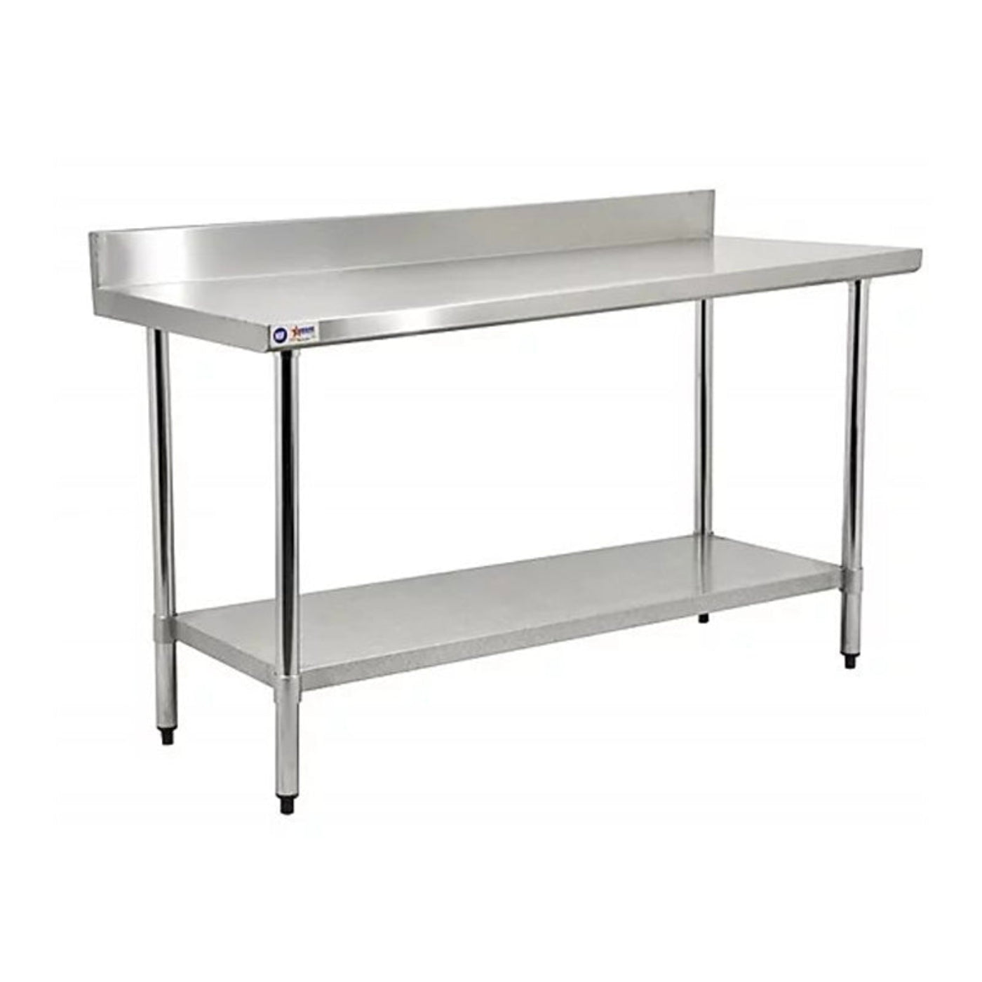 Chef AAA Commercial Work Table Stainless Steel Size 84"x30"x34" w/ 4" Backsplash - SSWT3084