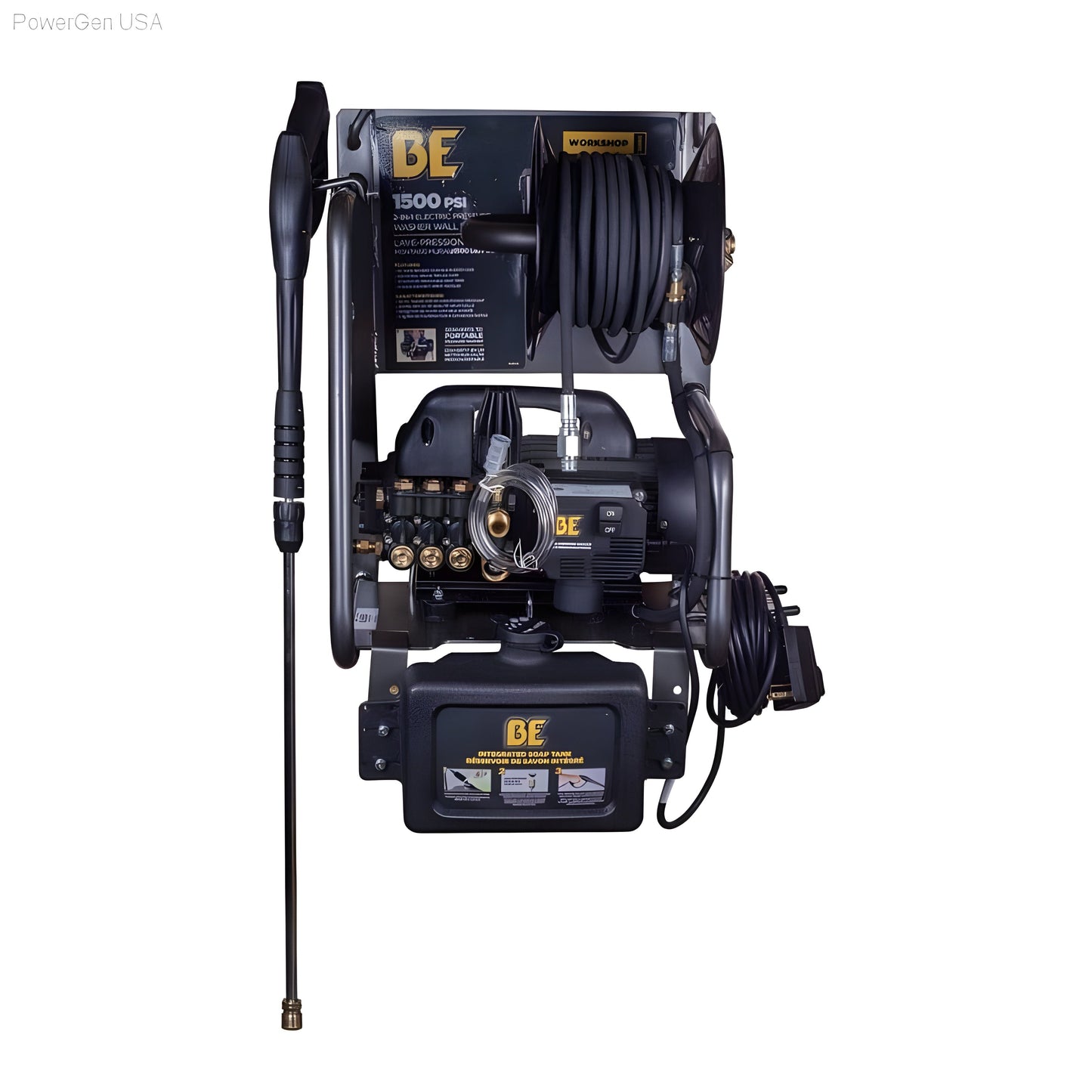 BE Power Equipment 1500 Psi 2-in-1 Electric Pressure Washer PowerGen USA - P1515EPNW