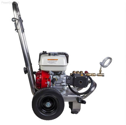BE Power Equipment 2500 PSI  3.0 GPM Gas Pressure Washer with Honda GX200 Engine and Comet Triplex Pump - PowerGen USA - PE-2565HWSCOMSP
