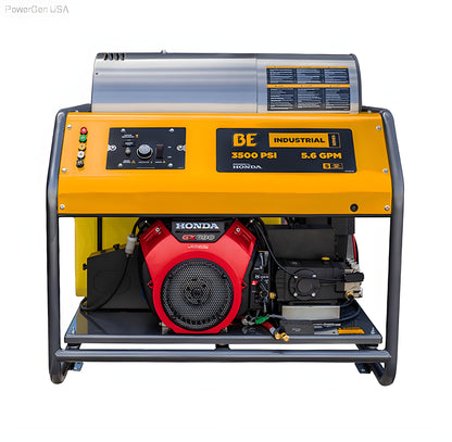 BE Power Equipment 3500 PSI  5.6 GPM Hot Water Pressure Washer Honda GX690 Engine and General Triplex Pump - PowerGen USA - HW3524HG12V