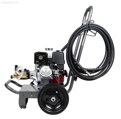 BE Power Equipment 3800 PSI 3.5 GPM Gas Pressure Washer with Honda GX270 Engine and AR Triplex Pump - PowerGen USA - B389HA