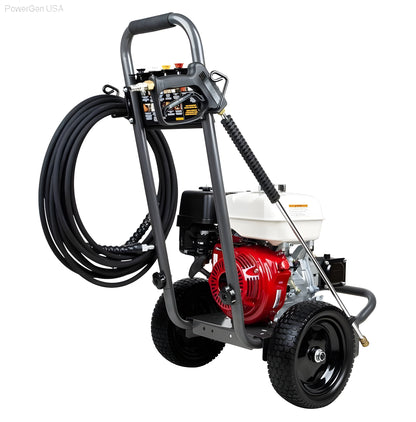 BE Power Equipment 3800 PSI 3.5 GPM Gas Pressure Washer with Honda GX270 Engine and AR Triplex Pump - PowerGen USA - B389HA