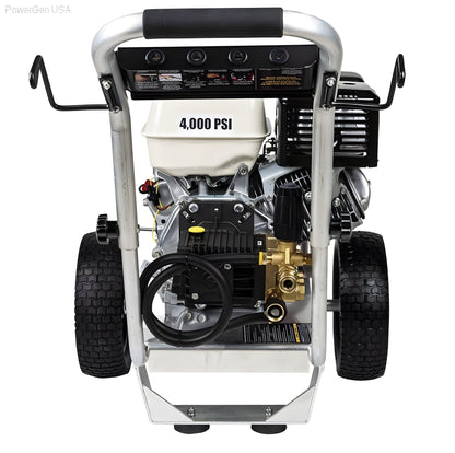 BE Power Equipment 4000 PSI 4.0 GPM GPM Gas Pressure Washer with Honda GX390 Engine and General Triplex Pump - PowerGen USA - PE-4013HWPAGEN