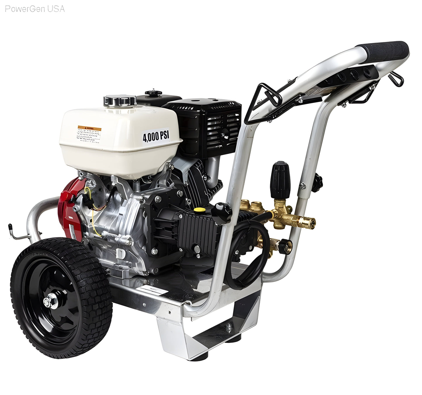 BE Power Equipment 4000 PSI 4.0 GPM GPM Gas Pressure Washer with Honda GX390 Engine and General Triplex Pump - PowerGen USA - PE-4013HWPAGEN