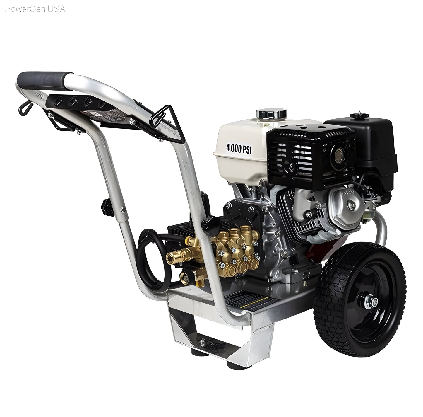 BE Power Equipment 4000 PSI 4.0 GPM GPM Gas Pressure Washer with Honda GX390 Engine and General Triplex Pump - PowerGen USA - PE-4013HWPAGEN