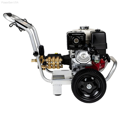 BE Power Equipment 4000 PSI 4.0 GPM GPM Gas Pressure Washer with Honda GX390 Engine and General Triplex Pump - PowerGen USA - PE-4013HWPAGEN