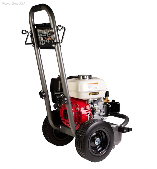BE Power Equipment Commercial Series 3200 Psi 2.8 GPM 200cc Honda GX200 Engine Gas Pressure Washer - PowerGen USA - B3265HA