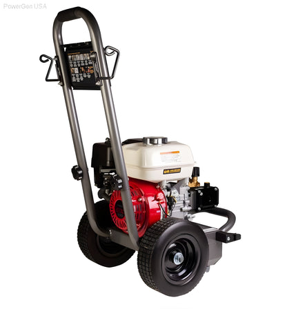 BE Power Equipment Commercial Series 3200 Psi 2.8 GPM 200cc Honda GX200 Engine Gas Pressure Washer - PowerGen USA - B3265HA