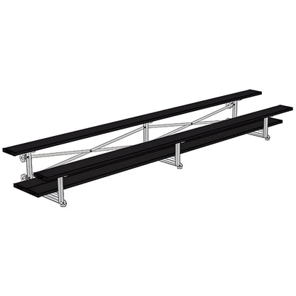 Bleacher - 15 ft. (2 Row - Single Foot Plank) - Tip & Roll (Powder Coated)