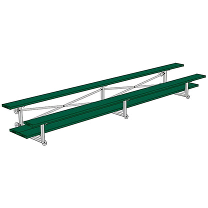 Bleacher - 15 ft. (2 Row - Single Foot Plank) - Tip & Roll (Powder Coated)