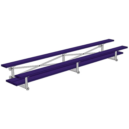 Bleacher - 15 ft. (2 Row - Single Foot Plank) - Tip & Roll (Powder Coated)