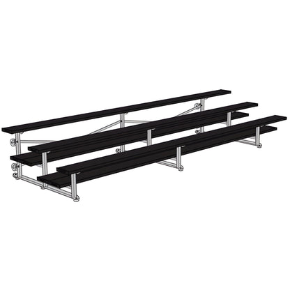 Bleacher - 15 ft. (3 Row - Double Foot Plank) - Tip & Roll - BLDP-3TRG