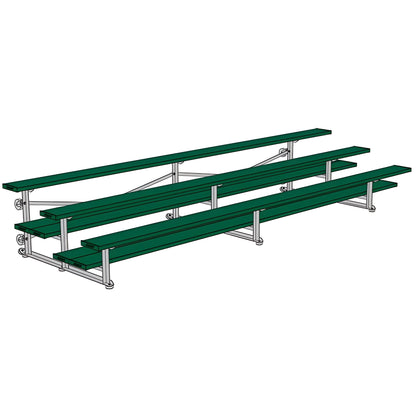 Bleacher - 15 ft. (3 Row - Double Foot Plank) - Tip & Roll - BLDP-3TRG