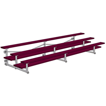 Bleacher - 15 ft. (3 Row - Double Foot Plank) - Tip & Roll - BLDP-3TRG