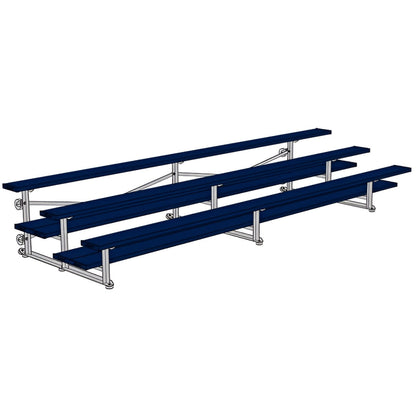 Bleacher - 15 ft. (3 Row - Double Foot Plank) - Tip & Roll - BLDP-3TRG
