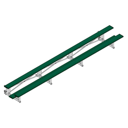 Bleacher - 21 ft. (2 Row - Single Foot Plank) - Tip & Roll - BLCH-221TRG
