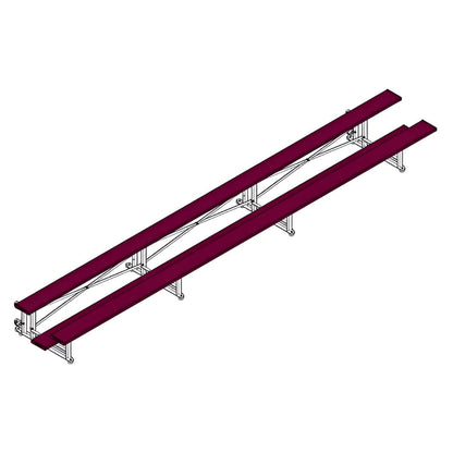 Bleacher - 21 ft. (2 Row - Single Foot Plank) - Tip & Roll - BLCH-221TRG