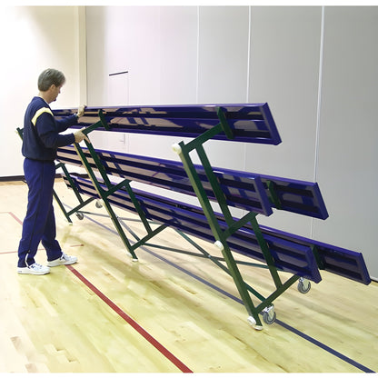 Bleacher - 21 ft. (2 Row - Single Foot Plank) - Tip & Roll - BLCH-221TRG