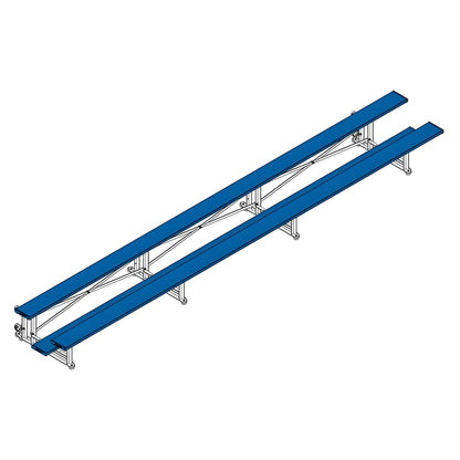 Bleacher - 21 ft. (2 Row - Single Foot Plank) - Tip & Roll - BLCH-221TRG