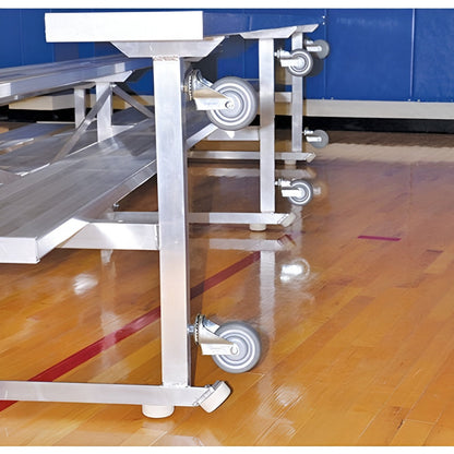 Bleacher - 21 ft. (2 Row - Single Foot Plank) - Tip & Roll - BLCH-221TRG