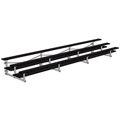 Bleacher - 21 ft. (3 Row - Double Foot Plank) - Tip & Roll - BLDP-321TRG