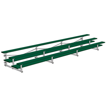 Bleacher - 21 ft. (3 Row - Double Foot Plank) - Tip & Roll - BLDP-321TRG