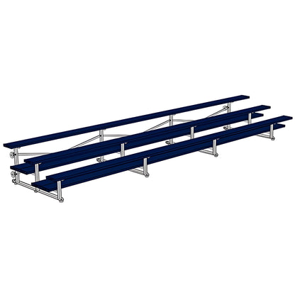 Bleacher - 21 ft. (3 Row - Double Foot Plank) - Tip & Roll - BLDP-321TRG