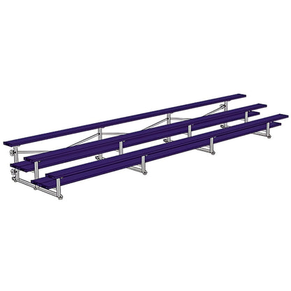 Bleacher - 21 ft. (3 Row - Double Foot Plank) - Tip & Roll - BLDP-321TRG