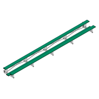 Bleacher - 27 ft. (2 Row - Single Foot Plank) - Tip & Roll - BLCH-227TRG
