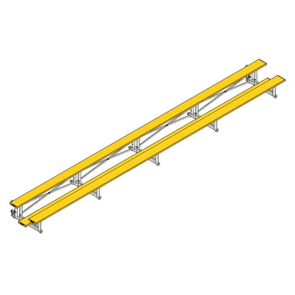Bleacher - 27 ft. (2 Row - Single Foot Plank) - Tip & Roll - BLCH-227TRG
