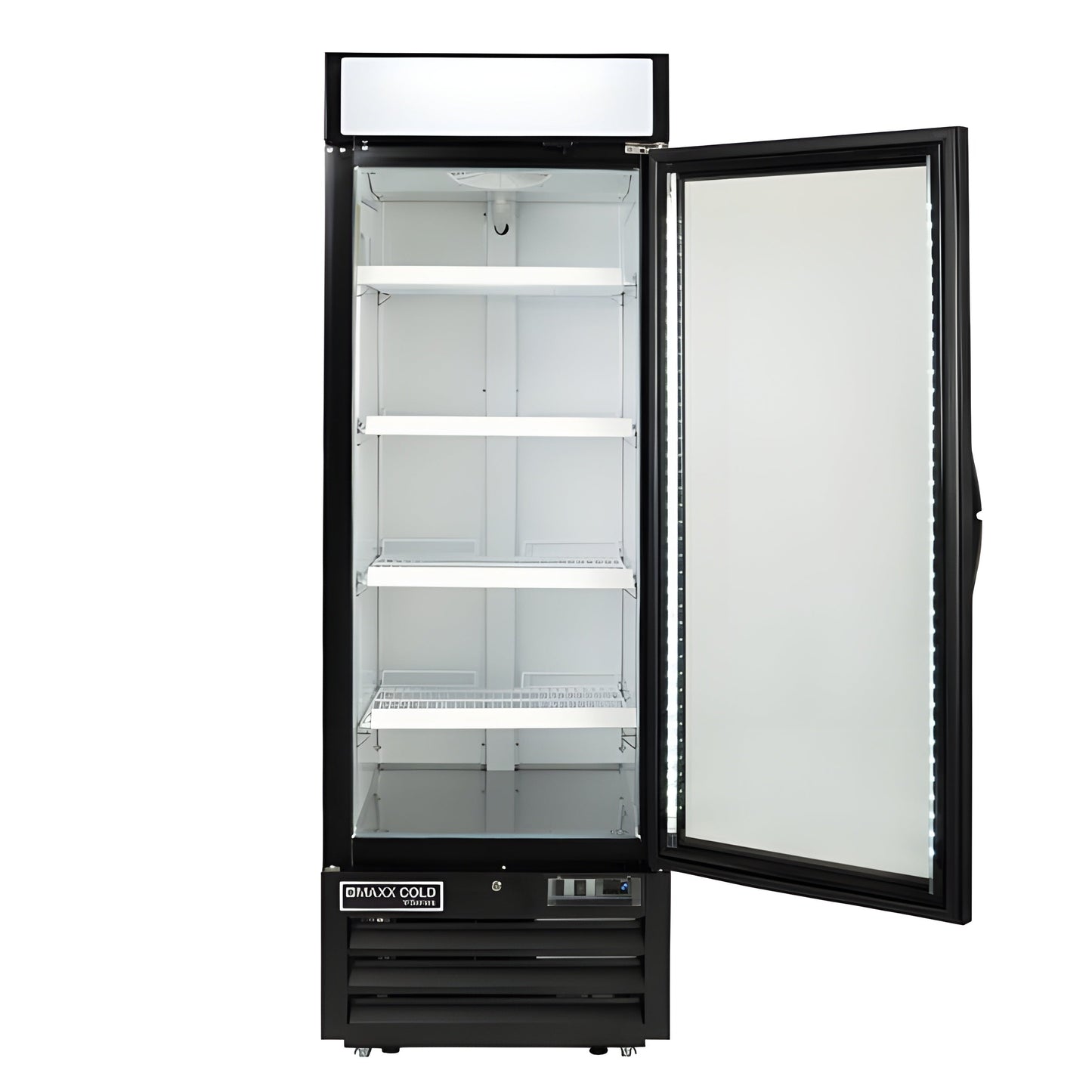 Maxx Cold V-Series Single Glass Door Merchandiser Refrigerator, in Black - MVMR23B