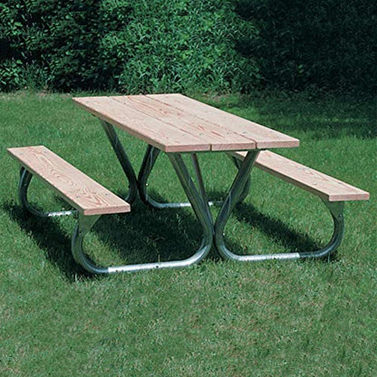 Pilot Rock 6 Pack 6'/8' Outdoor Steel Non Tip Picnic Table Leg Kits (Frame Only) - 415922