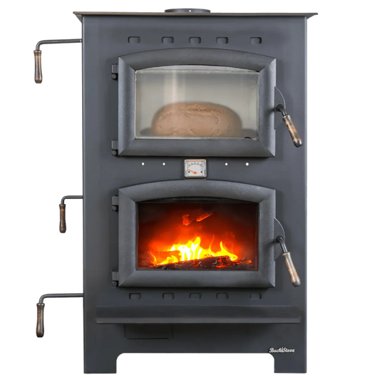 Buck Stove Homesteader Wood Burning Cook Stove 1,800 sq. ft. 28,901 BTU Black New - FP-HOMESTEADER