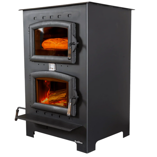 Buck Stove Homesteader Wood Burning Cook Stove 1,800 sq. ft. 28,901 BTU Black New - FP-HOMESTEADER