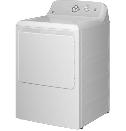 GE APPLIANCES GTX38EASWWS GE(R) 6.2 cu. ft. Capacity Electric Dryer with Up To 120 ft. Venting and Shallow Depth​ - GTX38EASWWS-KT