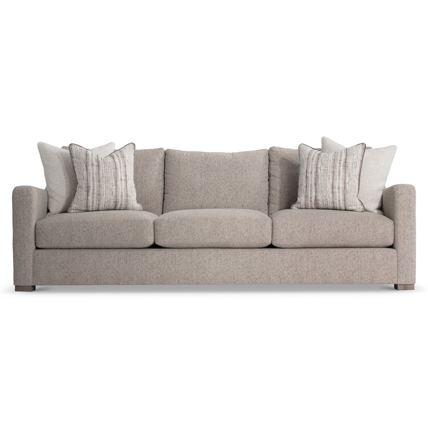 Modway Furniture Ventura Elegant Beige Fabric Sofa with Deep Seat Cushions & Contrasting Pillows
