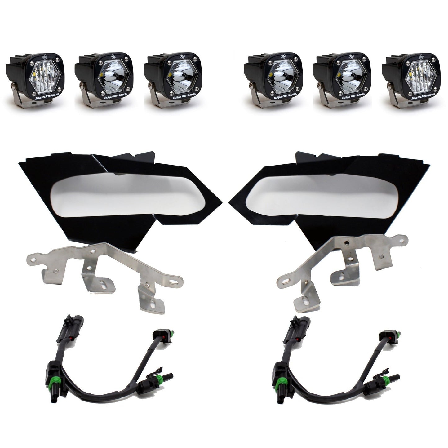 Baja Designs Can Am X3 S1 Triple LED Headlight Kit - 447074