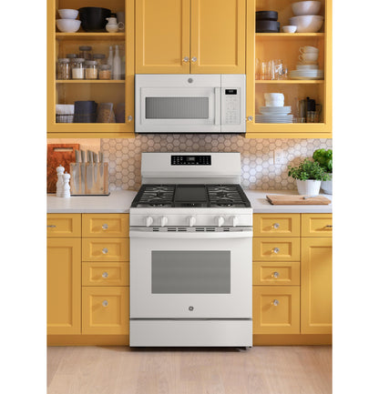 GE APPLIANCES GGF600AVWW GE(R) 30" Free-Standing Gas Convection Range with No Preheat Air Fry and EasyWash(TM) Oven Tray - GGF600AVWW-KT