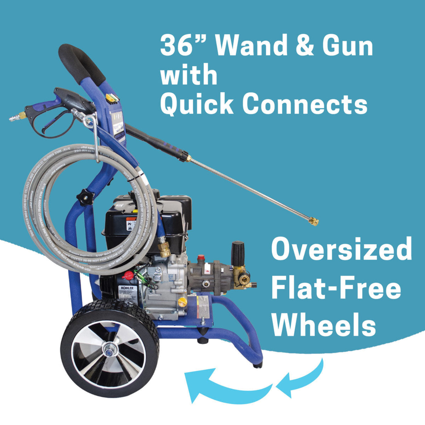 CleanFreak 6.5 HP Kohler SH256 Engine 2.5 GPM Pressure Washer (Gas) - 3,200 PSI - WET-CF2532K