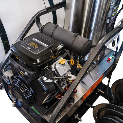 CleanFreak 8.0 GPM Hot Water Drain Jetter Skid w/ Tank & 200' Reel (Gas Engine) – 3,500 PSI - WET-APODCF4-0002J