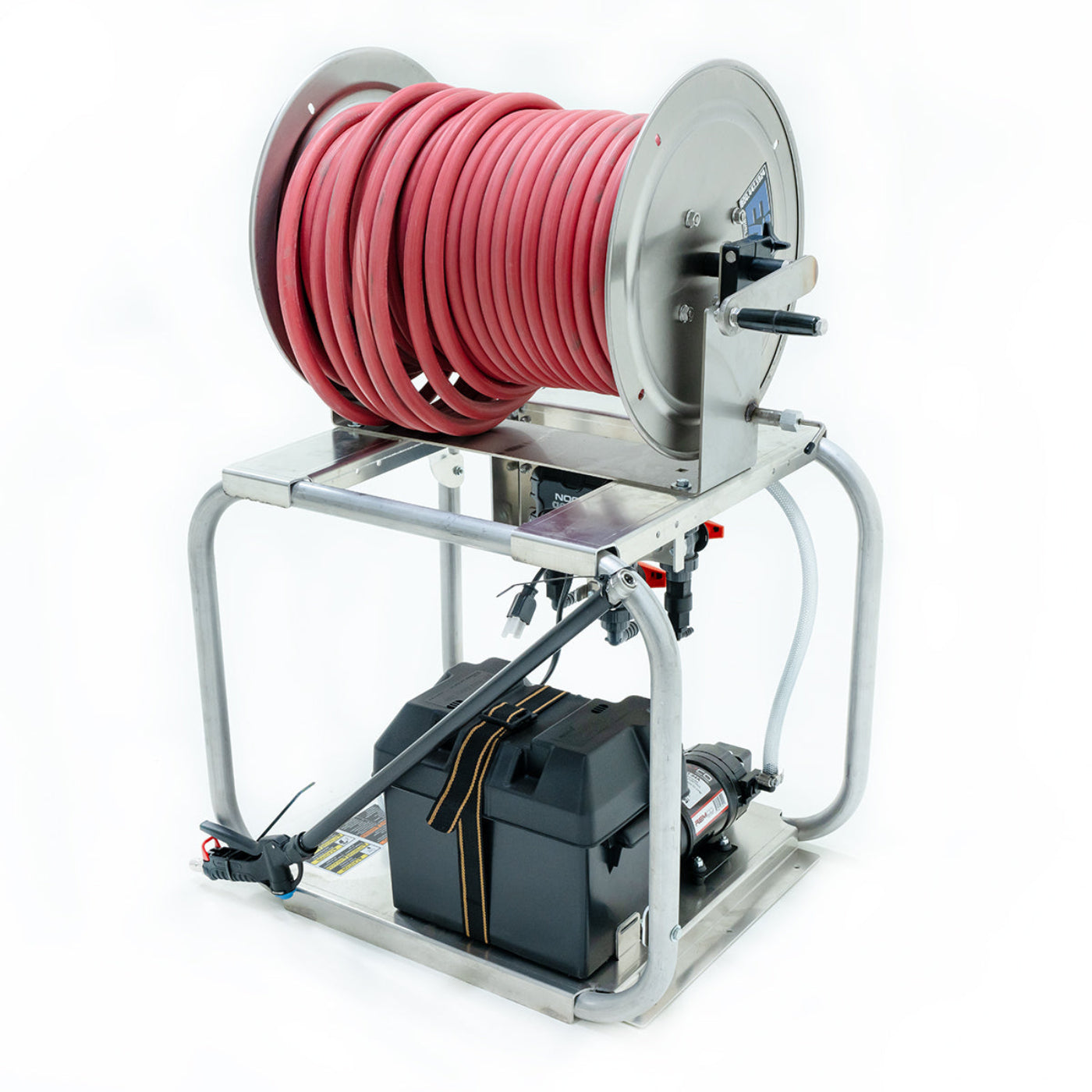 CleanFreak 12 Volt Softwash System (100 PSI @ 5.3 GPM) w/ Remco Pump - Optional Cage, Proportioner, Hose Reel & Spray Wand w/ Nozzle - WET-ASW-0008