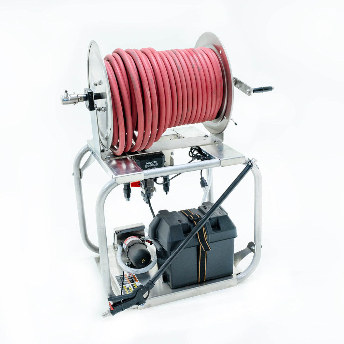 CleanFreak 12 Volt Softwash System (100 PSI @ 5.3 GPM) w/ Remco Pump - Optional Cage, Proportioner, Hose Reel & Spray Wand w/ Nozzle - WET-ASW-0008