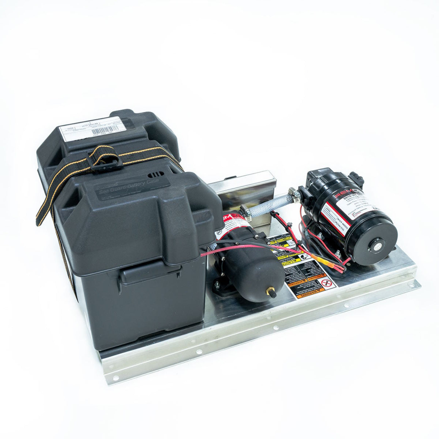 CleanFreak 12 Volt Softwash System (100 PSI @ 7.0 GPM) w/ Remco Pump - Optional Cage, Proportioner, Hose Reel & Spray Wand w/ Nozzle - WET-ASW-0007