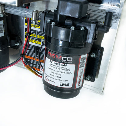 CleanFreak 12 Volt Softwash System (100 PSI @ 7.0 GPM) w/ Remco Pump - Optional Cage, Proportioner, Hose Reel & Spray Wand w/ Nozzle - WET-ASW-0007