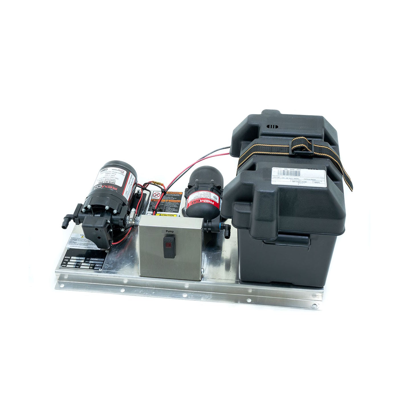 CleanFreak 12 Volt Softwash System (100 PSI @ 7.0 GPM) w/ Remco Pump - Optional Cage, Proportioner, Hose Reel & Spray Wand w/ Nozzle - WET-ASW-0007