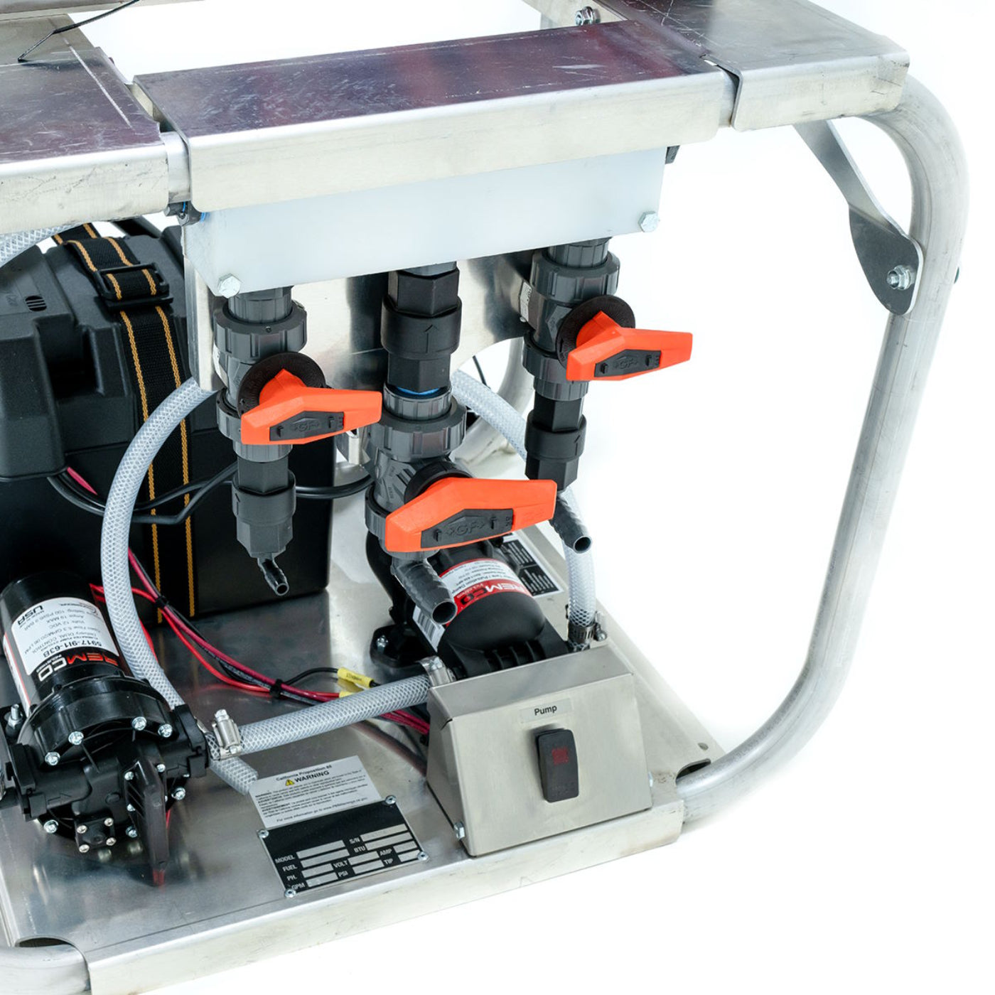 CleanFreak 12 Volt Softwash System (100 PSI @ 7.0 GPM) w/ Remco Pump - Optional Cage, Proportioner, Hose Reel & Spray Wand w/ Nozzle - WET-ASW-0007