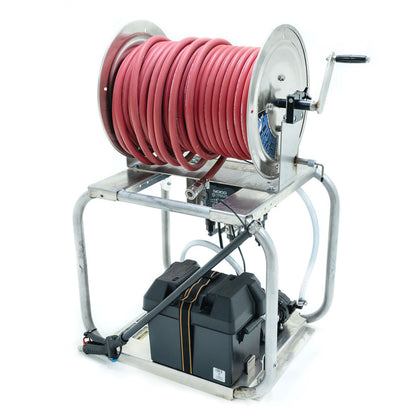 CleanFreak 12 Volt Softwash System (100 PSI @ 7.0 GPM) w/ Remco Pump - Optional Cage, Proportioner, Hose Reel & Spray Wand w/ Nozzle - WET-ASW-0007