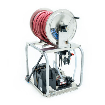 CleanFreak 12 Volt Softwash System (100 PSI @ 7.0 GPM) w/ Remco Pump - Optional Cage, Proportioner, Hose Reel & Spray Wand w/ Nozzle - WET-ASW-0007