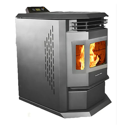 ComfortBilt Pellet Stove with Stainless Steel Trim - HP22-Black-SS